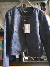 Veste Baroque bleue et noire en velours Pako Litto