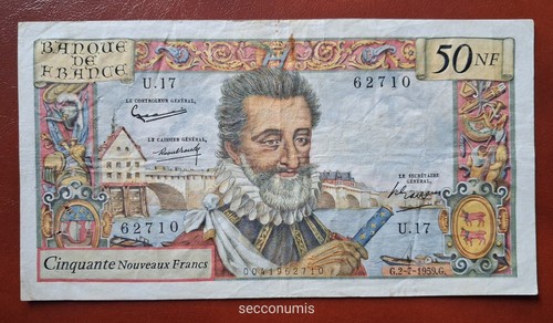 Nouveaux francs henri iv - 50,
