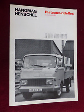 prospectus catalogue camion : HANOMAG HENSCHEL plateaux ridelles 1969