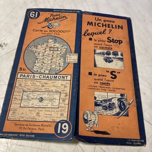 Carte routière ancienne