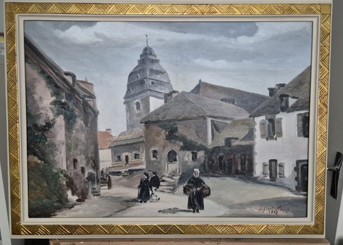 Tableau ancien huile - huile, sur