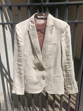 ZADIG & VOLTAIRE – Veste “Virginie Lin” en 100 % lin avec crâne strassé au dos –