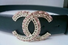 Chanel ceinture cuir noir - cuir,