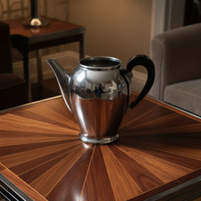 Cafetière/Théière Vintage Art Déco - Baumlin, Années 50 - Cuivre Nickelé Chromé