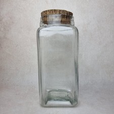 Bocal Ancien en Verre Épais Transparent – Bouchon Liège