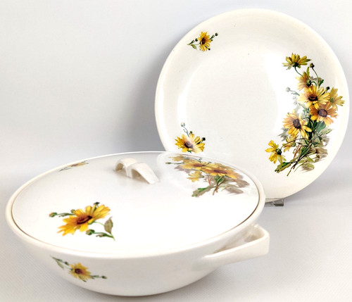 Soupière art déco - plat, de