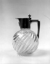 Carafe allemand verre argent