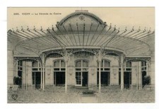 VICHY - LA VERANDA DU CASINO / ALLIER / CARTE POSTALE ANCIENNE