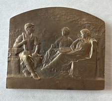 plaque medaille ancienne Signée Rasumny - Bronze