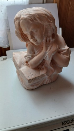 Statuette tete plâtre - tete, en