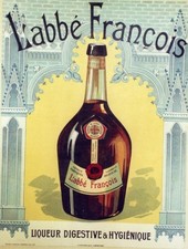 "L'ABBÉ FRANÇOIS"Affiche d'intérieur originale entoilée Litho  vers 1900 35x45cm