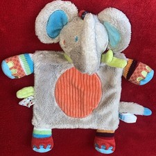?? DOUDOU TEX BABY ELEPHANT GRIS ORANGE BLEU VERT QUASI NEUF