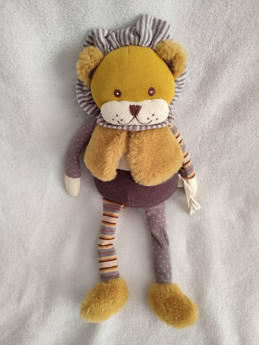 Doudou peluche lion jaune