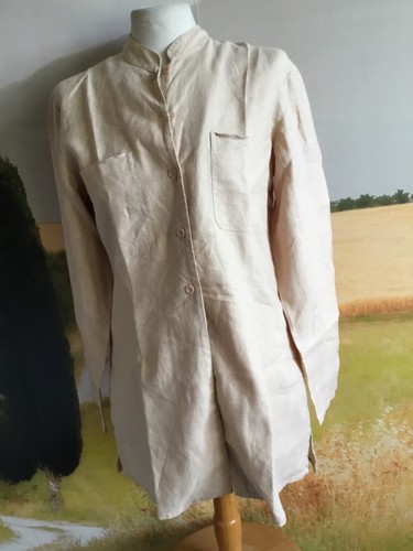 Chemise longue 100 lin rene - chemise,