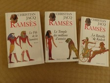 Lot 3 livres grand format Christian JACQ RAMSES 1-2-3