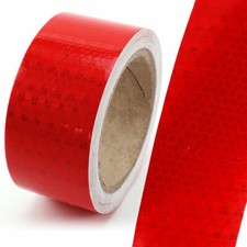 Bande Réfléchissante Auto-Adhésive Sécurité Haute Visibilite Rouge 3Mx5CM 3D