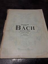 JOH.SEB.BACH " Concert n°2" partition pour Violon  et Piano  Sheet music score 