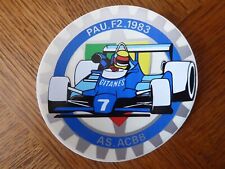 AUTOCOLLANT STICKER ECURIE FORMULE 2 GRAND PRIX PAU 1983 AS-ACBB