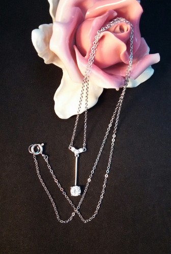 Silver chain necklace - silver,