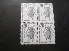 FRANCE 1982, timbre TAXE 104, BLOC QUARTINA, Insectes Scarites neuf** MNH