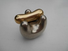 Tom Dixon design presse papier sculpture en acier poli et doré