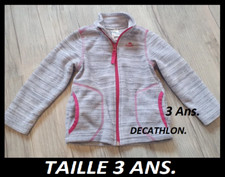 Veste polaire fille gris, rose, Décathlon T: 3 ans