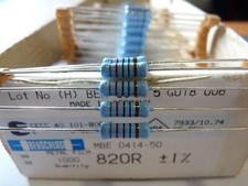 Vishay Beyschlag MBE0414-50 - résistance couche métal 820R 1W 1% 500V - 10pcs
