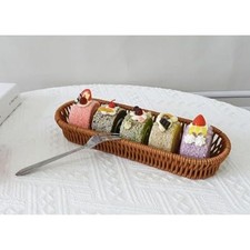 Panier de cuisine style ferme tissé main pour rangement ustensiles et vaisselle