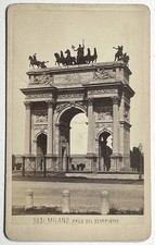 ITALIE Milan Arc de Triomphe c1870 Photo G. Brogi Format CDV Vintage Albumine §F