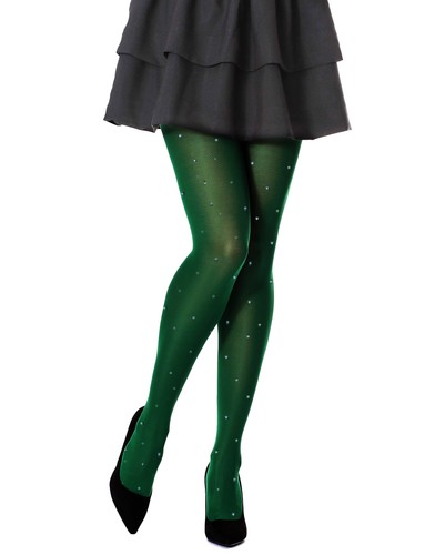 Collant voile vert opaque - vert,
