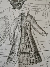  ANCIEN PATRON LA POUPEE MODELE 34CM COSTUME D'ETE JUILLET 1880