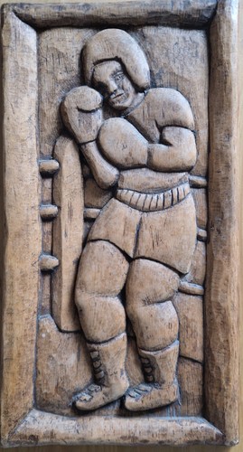 Boxeur sculpture bois - boxeur, boxe