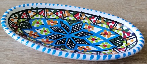 Magnifique plat assiette ovale - assiette,