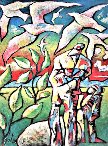 The sky peinture toile - peinture,