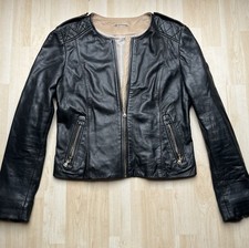 Veste Cuir Biker Massimo Dutti