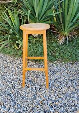 ANCIEN GRAND TABOURET D'ARCHITECTE DESSIN EN BOIS ANNEE 60 ETABLISSEMENT SAUTERE