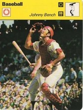 1977 JOHNNY BENCH SPORTSCASTERS CARD (CINCINNATI REDS
