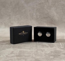 Pair Solid Silver 925 Champagne Moet & Chandon France 1980 Cufflinks