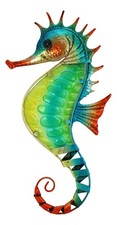 Hippocampe mural Décoration murale en métal/verre 23,5 x 45 cm Sea-Club