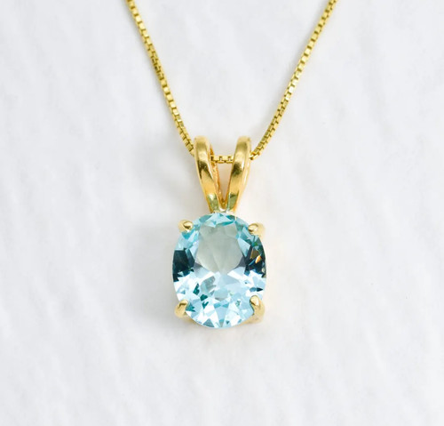 Collier aigue marine naturelle - collier, aigue-marine