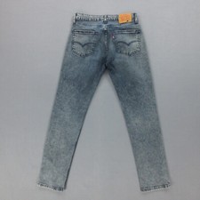 Jean Slim Levi's 511 W30 L32 Bleu Acid Wash Rock Skate Streetwear Zip Fly