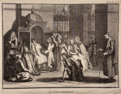 Confession gravure bernard - confession,