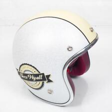 Casque bol jet Torx Wyatt blanc beige mat Taille XS pour moto scooter cyclo
