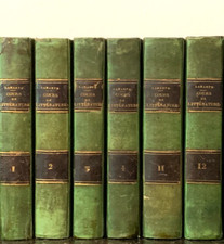 Série 18 livres anciens 1830 littérature avec jolie reliure pour décoration