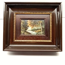 Porcelaine de Limoges Signé Marcel Chauffriasse 1929 1990 Paysage Cadre