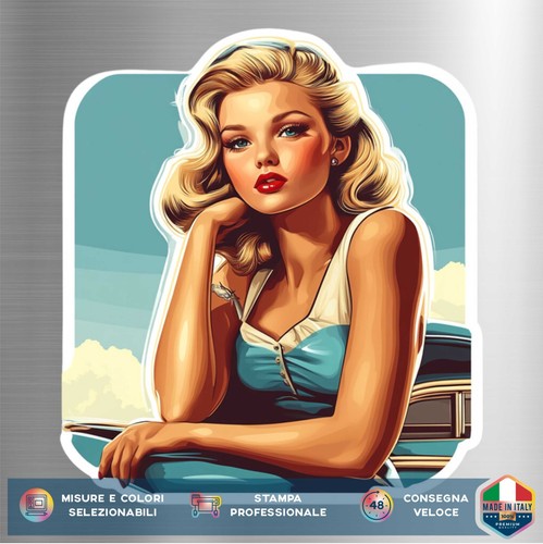 Autocollant pin rockabilly - autocollant, up