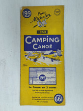 Carte Michelin 199 Camping canöé 1953