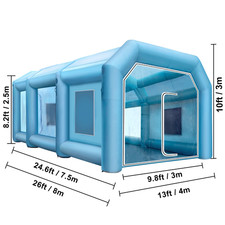 Cabine De Peinture Gonflable 8X4X3M Cabine De Pulvérisation Gonflable 1100+330W
