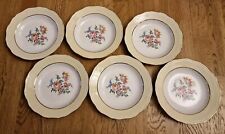 L’Amandinoise - Lot de 6 Assiettes Creuses - Motif Floral - Vintage 