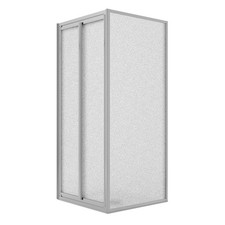 CABINE DE DOUCHE 80X80CM SALOON 2 PORTES PIVOTANTES 80 PAROIS FIXE H185 OPAQUE